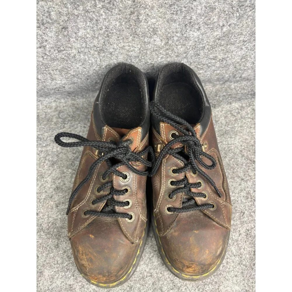 Dr. Doc Martens Industrial Steel Toe Safety Shoes Men's‎ 9 Brown Leather 1993